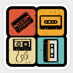 Retro Vintage Cassette Tape 80s 90s Music Lover Sticker